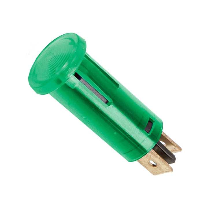 Lumina semnal 230V lumina verde LED 39x12 mm terminal 6.3mm 07920ZO