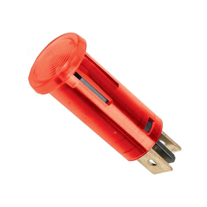 Lumina semnal 12V lumina rosie LED 39x12 mm terminal 6.3mm 07921PI