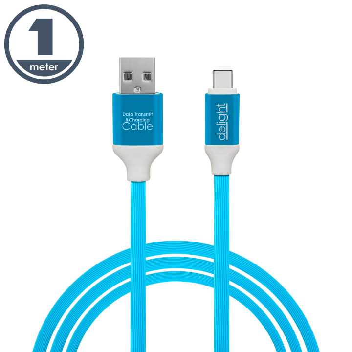 Cablu de date USB Type C invelis siliconic 4 culori 1m 55436 Delight