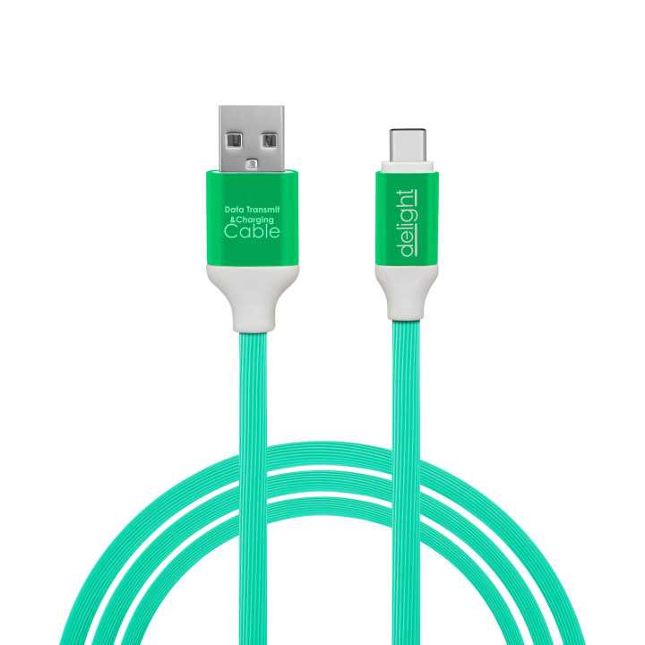 Cablu de date USB Type C invelis siliconic 4 culori 1m 55436 Delight