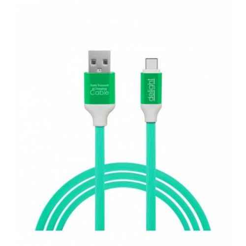 Cablu de date USB Type C invelis siliconic 4 culori 1m 55436 Delight