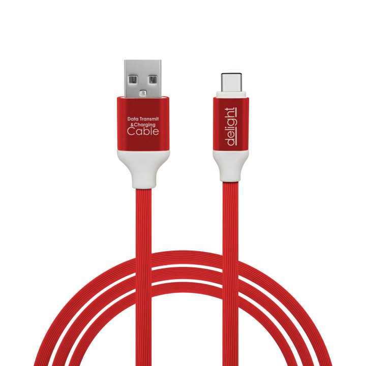 Cablu de date USB Type C invelis siliconic 4 culori 1m 55436 Delight
