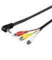 Cablu Jack 3.5 mm 4 pini la 3x RCA 1.5m Goobay