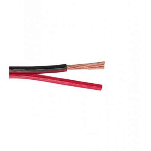 Cablu difuzor 2x4mm OFC CCA rosu-negru transparent 1m 20021