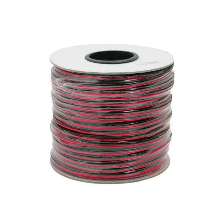 Cablu difuzor 2x2.5mm OFC CCA rosu-negru transparent 1m 20025