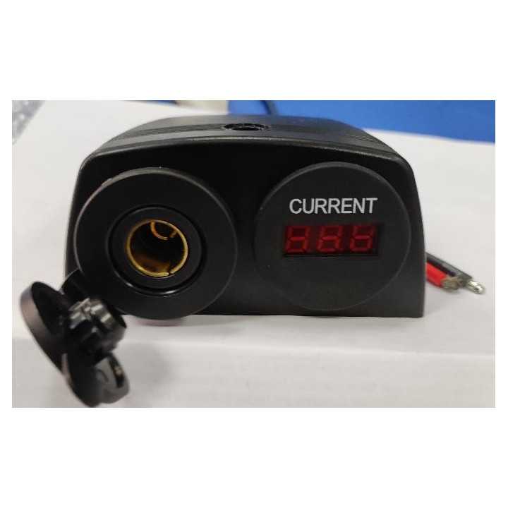 Ampermetru soclu bricheta auto x1 7-33VDC neagra SCI A13-144DA251BHD-BB3