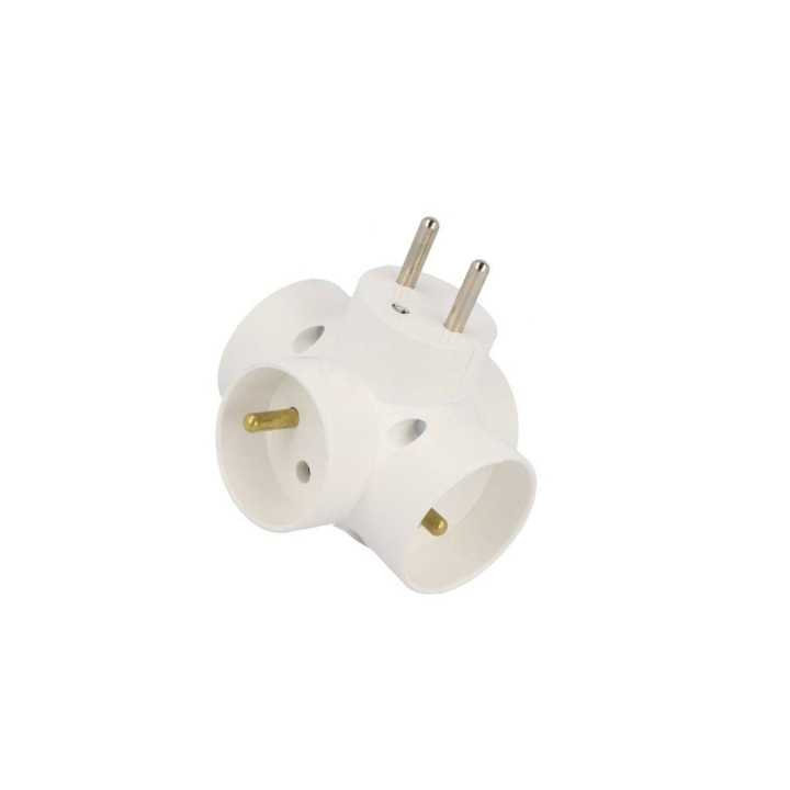 R-48/Z Conector AC supply splitter Layout 2P+PE white TIMEX-ELEKTRO