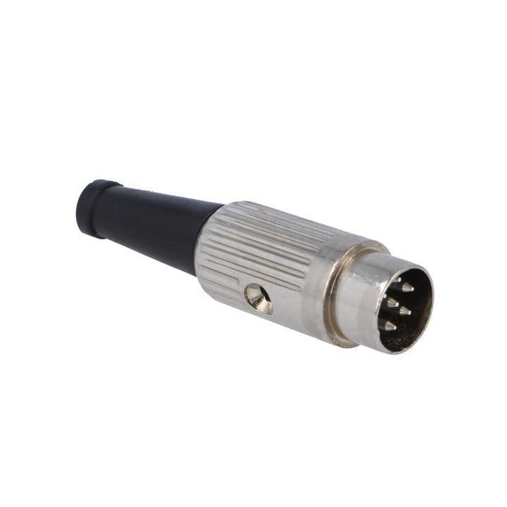 Mufa DIN tata 6 pini 240 drept pe cablu lipire 34V DELTRON 610-0600