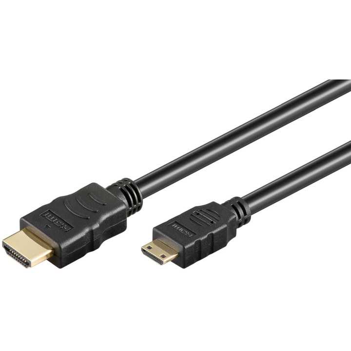 Cablu Mini HDMI v1.4 High Speed with Ethernet 1.5m HDMI (type A) - HDMI mini (type C) Goobay