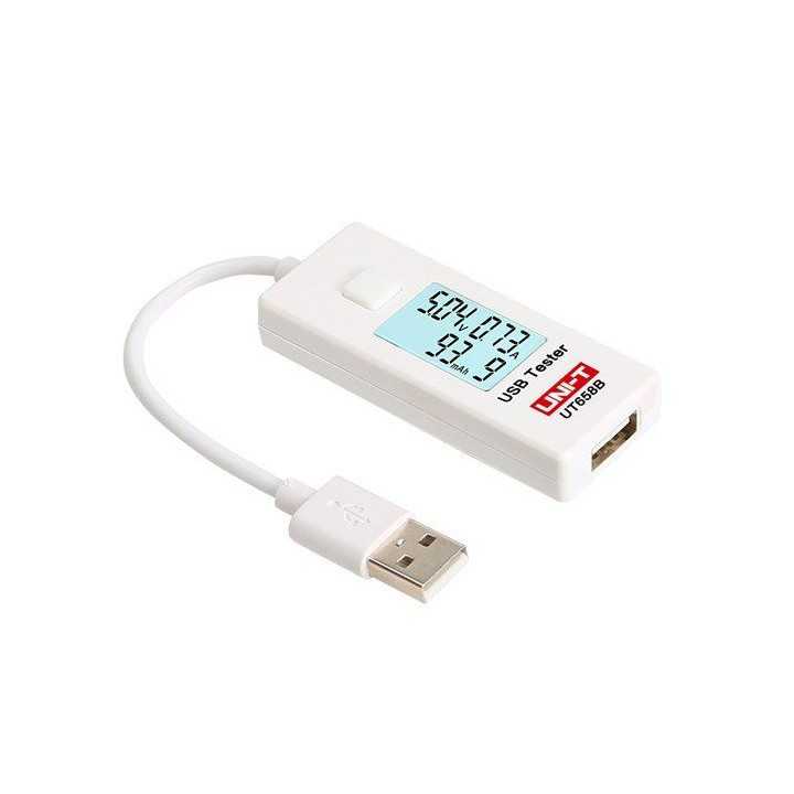 Tester USB UNI-T UT658B monitorizeaza starea de incarcare a dispozitivelor alimentate prin USB
