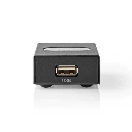 Switch USB 2 porturi negru Nedis