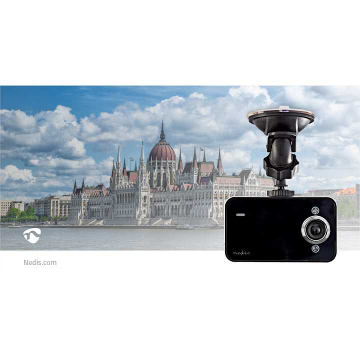 Camera auto DVR HD 720p 2.4" unghi de vizualizare 60 Nedis