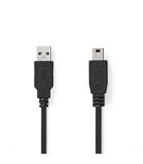 Cablu USB 2.0 A tata - Mini USB 5-pini tata 5m negru NEDIS