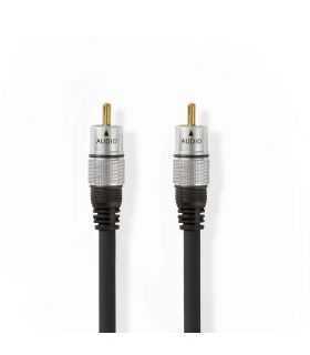 Digital Audio AV Cablu 1x RCA tata - 1x RCA tata 1.5m placat cu aur Nedis