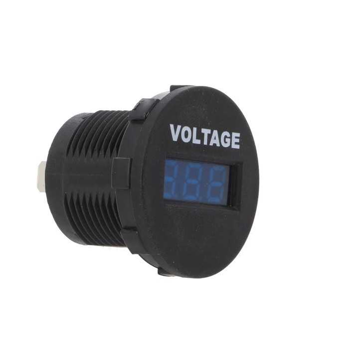 Voltmetru 6-33VDC negru-albastru SCI A25-1-BB3-U