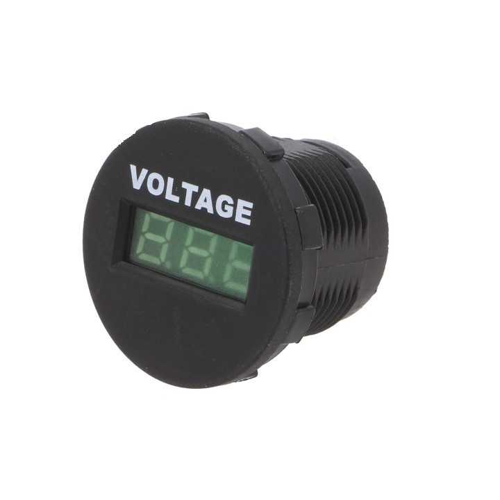 Voltmetru 6-33VDC negru-verde SCI A25-1-BB3-G