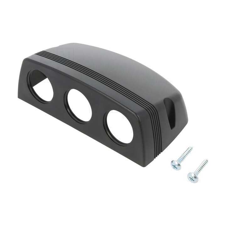 Carcasa aplicata pentru 3x prize auto negru SCI A13-142-16