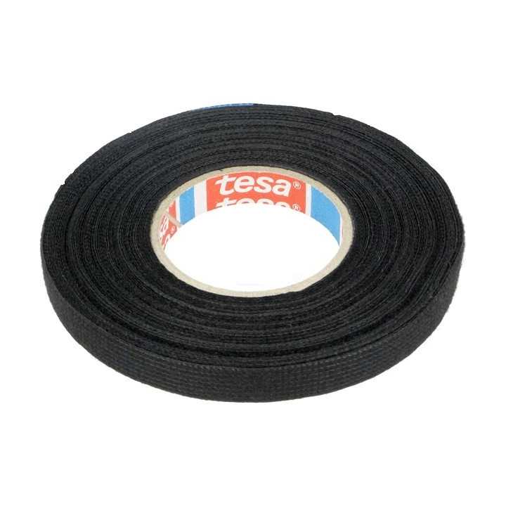 Banda din panza vata din PET W 9mm L 15m neagra TESA 51608-00005-00