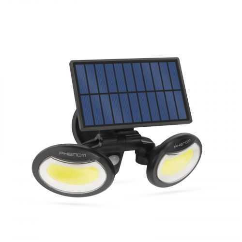 Reflector solar 8W 500lm IP65 cu senzor de miscare si cap rotativ 2 LED-uri COB