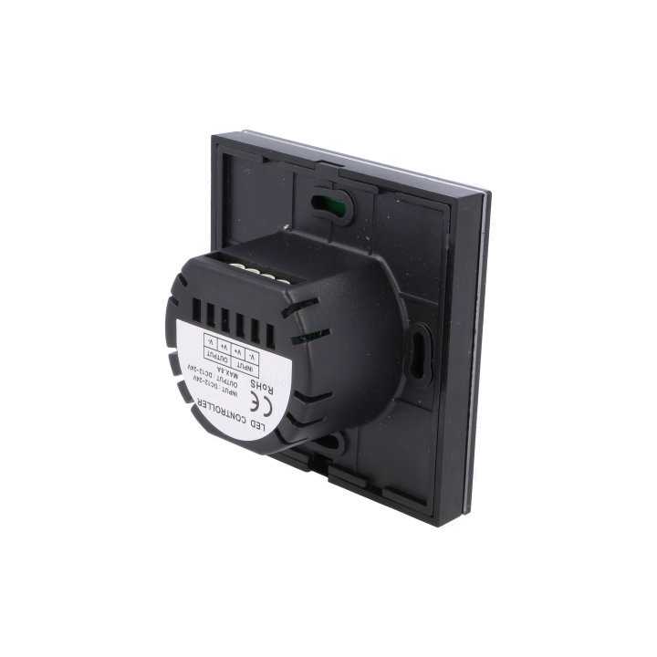 Controller LED Canale 1 8A 86x86x36mm negru 12-24VDC OPTOFLASH OF-TPTM06-E-SL