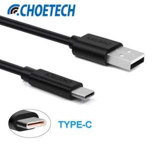 Cablu USB-A - USB TYPE C 3m 2.4A negru Choetech AC0004