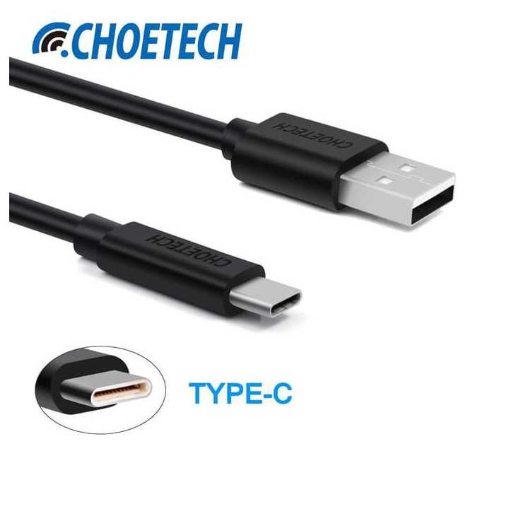 Cablu USB-A - USB TYPE C 3m 2.4A negru Choetech AC0004
