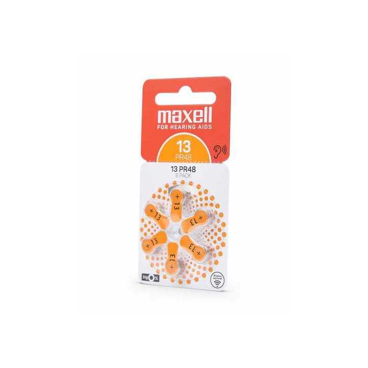 Baterii pentru aparat auditiv Maxell PR48 ZA13, 6buc/blister