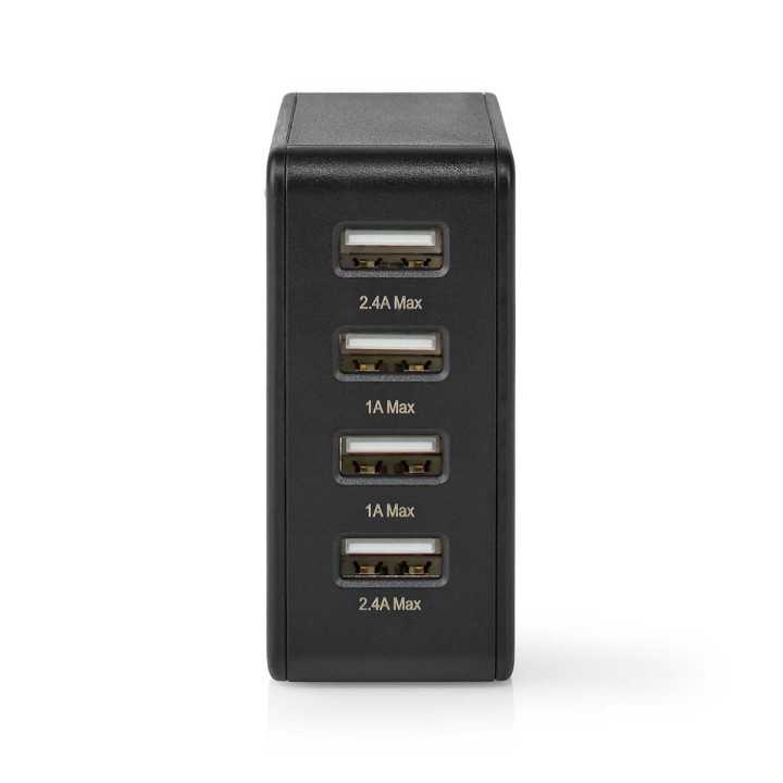 Alimentator incarcator 220V - USB 24W 2x2.4A 2x1A negru NEDIS