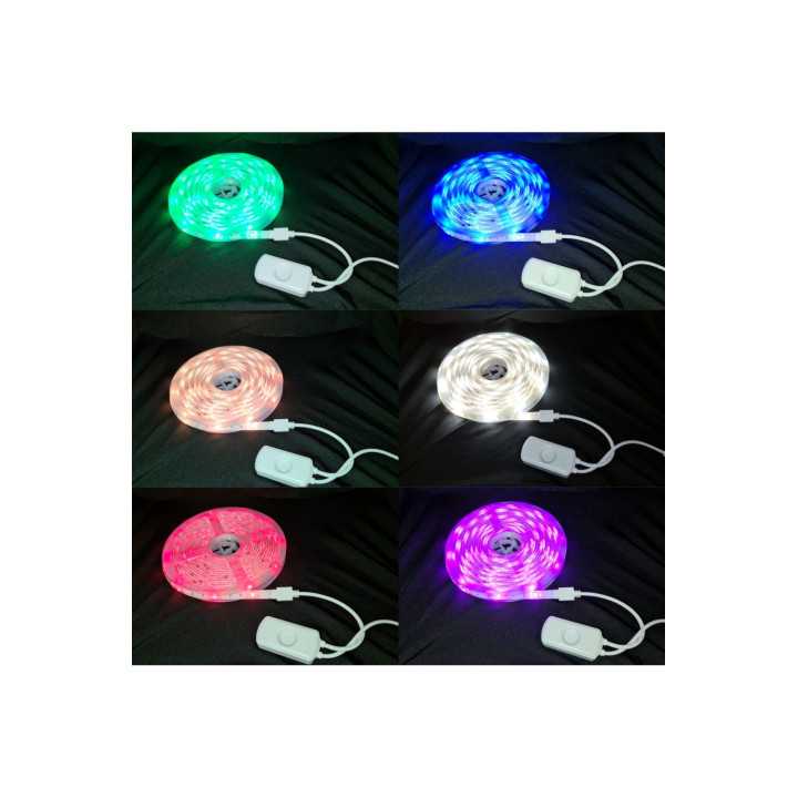 Set Banda LED Smart WiFi Woox R5093 5m RGB color + Alb cald 24W (150buc x 0.16W)