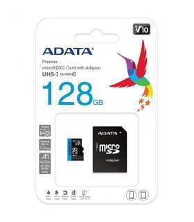 Micro SD CARD 128GB CLASS 10 ADATA cu adaptor SD AUSDX128GUICL10A1-RA1
