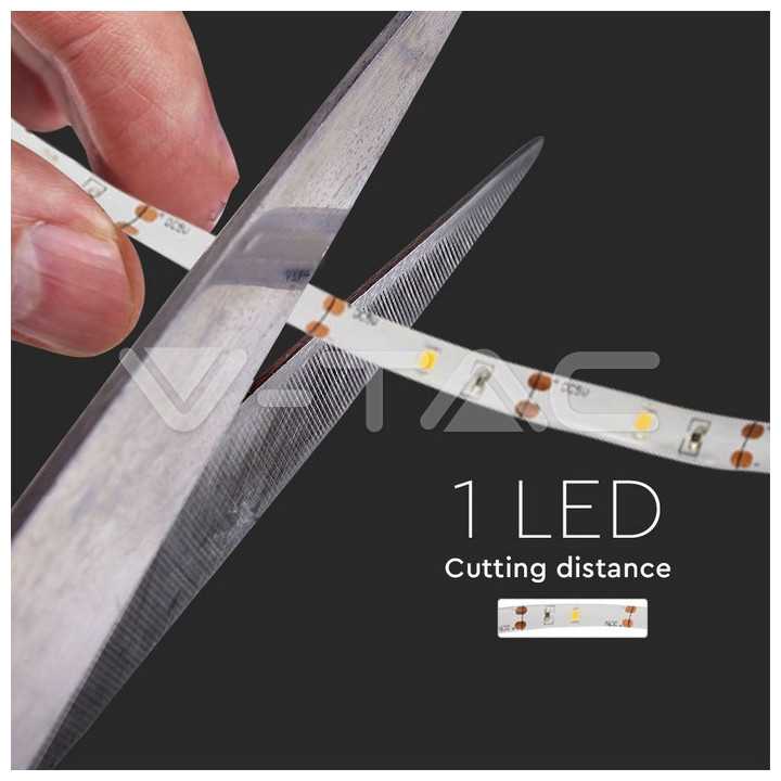 Banda LED 2835 2.4W 1m 4000K cu senzor de miscare si alimentare baterii 4x AAA V-TAC