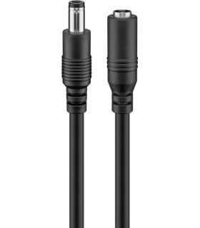 Cablu de extensie alimentare DC 5.5 x 2.5 mm mama-tata 10m cupru 0.5mm negru Goobay