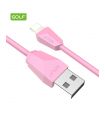 Cablu USB Ligtning iPhone Golf Diamond Sync 1m 2A Cablu roz GC-27i