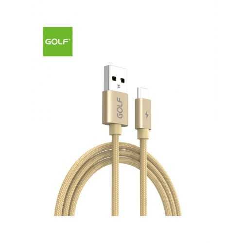 Cablu USB la micro USB 1m Golf Data Sync Quick Charge 5A auriu GC-76m