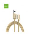 Cablu USB la micro USB 1m Golf Data Sync Quick Charge 5A auriu GC-76m