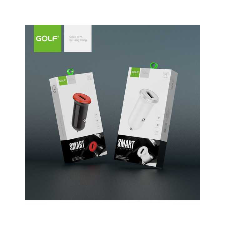 Alimentator Incarcator de la auto 1A 12-24V la 1x USB 1A negru GF-C5 blister Golf