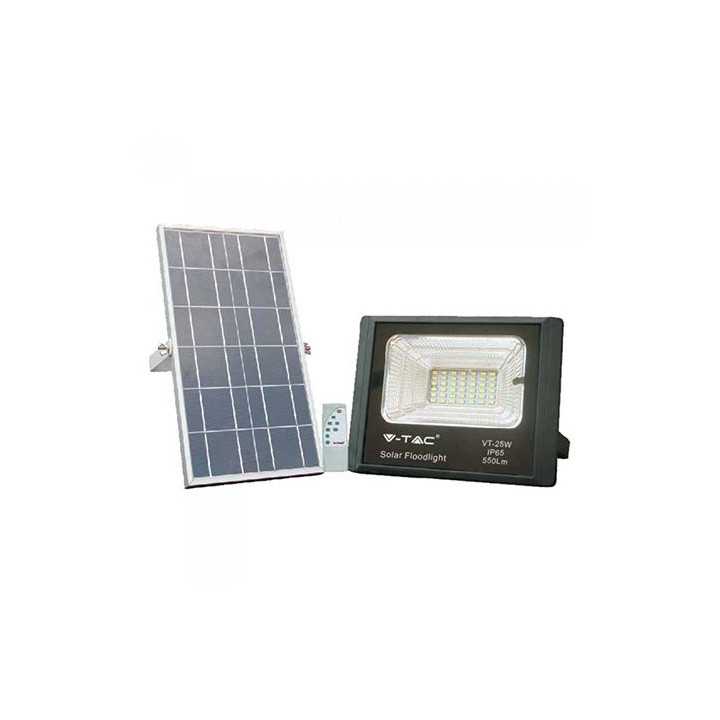 Reflector LED 12W 6000K 550lm cu incarcare solara V-TAC