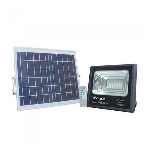 Reflector LED 16W 6000K 1050lm cu incarcare solara V-TAC