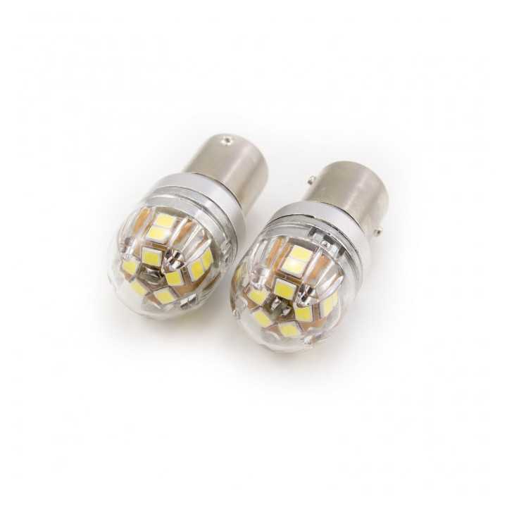 Set becuri LED auto P21W BA15S 12-24V 15x2835SMD 880lm alb Canbus CARGUARD 2buc