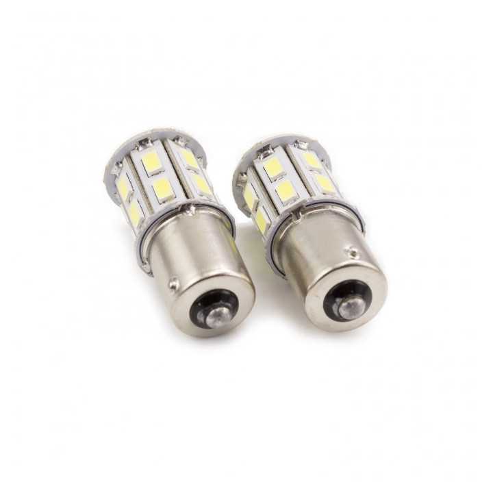 Set becuri LED auto P21W BA15S 12V 500lm 20X5730SMD alb CARGUARD 2buc