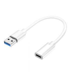 Cablu OTG USB 3.0 A tata - USB 3.1 mama 0.1m alb
