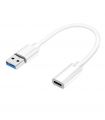 Cablu OTG USB 3.0 A tata - USB 3.1 mama 0.1m alb