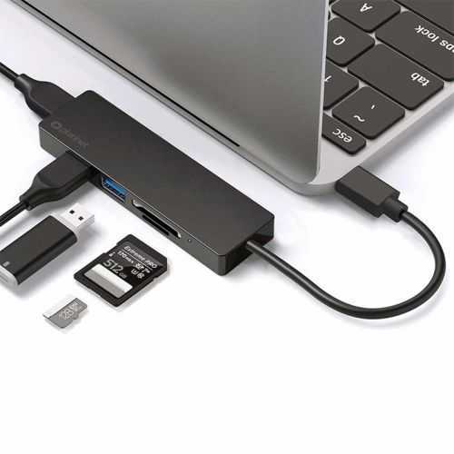 HUB Docking Station 5in1 USB TYPE C - 3x USB 3.0 si cititor carduri Platinet