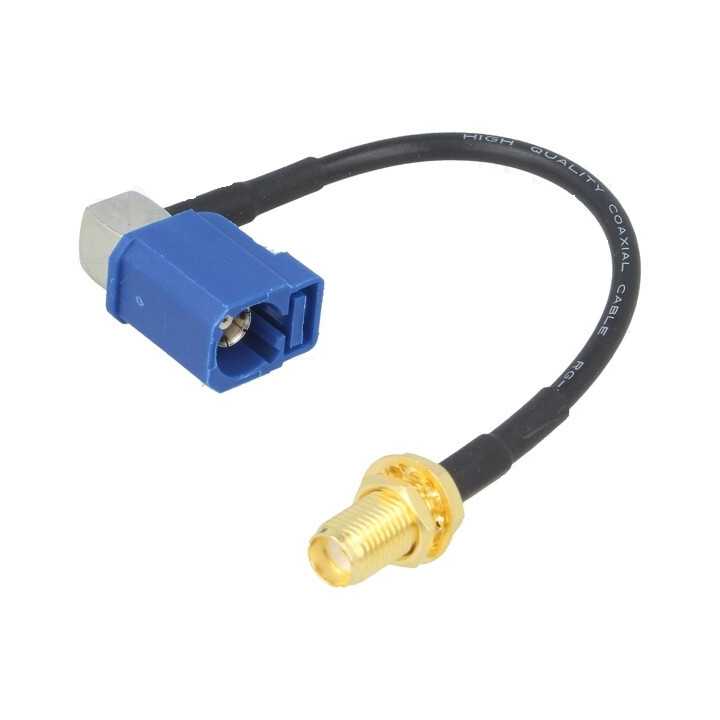 Cablu adaptor Fakra mama - SMA mama in unghi drept 10cm JC Antenna AD.ANT.005
