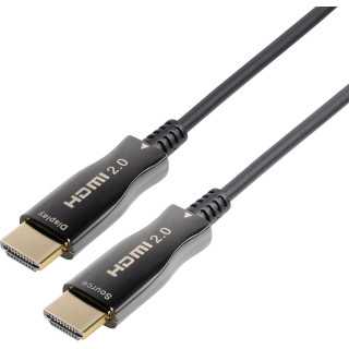 Cablu HDMI v2.0 cu fibra optica AOC HDMI tata - HDMI tata aurit 40m Well