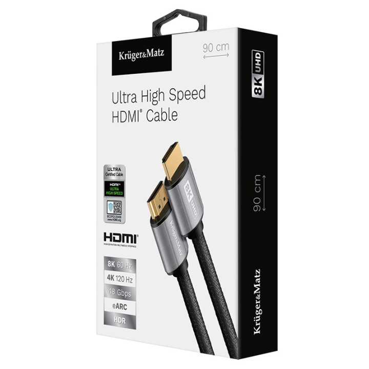 Cablu HDMI - HDMI 8K V2.1 0.9m Kruger&Matz