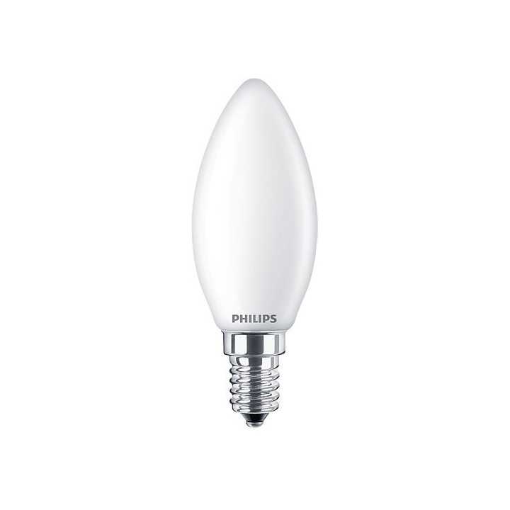 Bec LED filament Philips lumanare B35 E14 4.3W (40W) 470lm lumina calda 2700K 929001345355