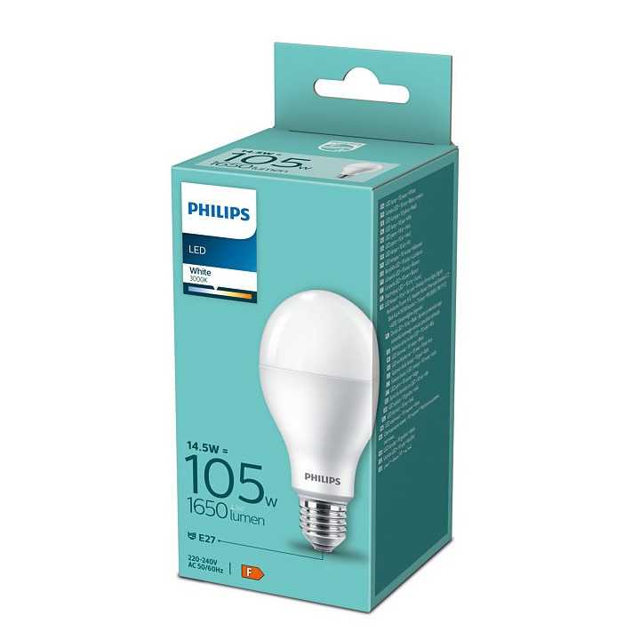 Bec LED Philips E27 A67 14.5W (105W) 1650lm lumina calda 3000K 929002003896