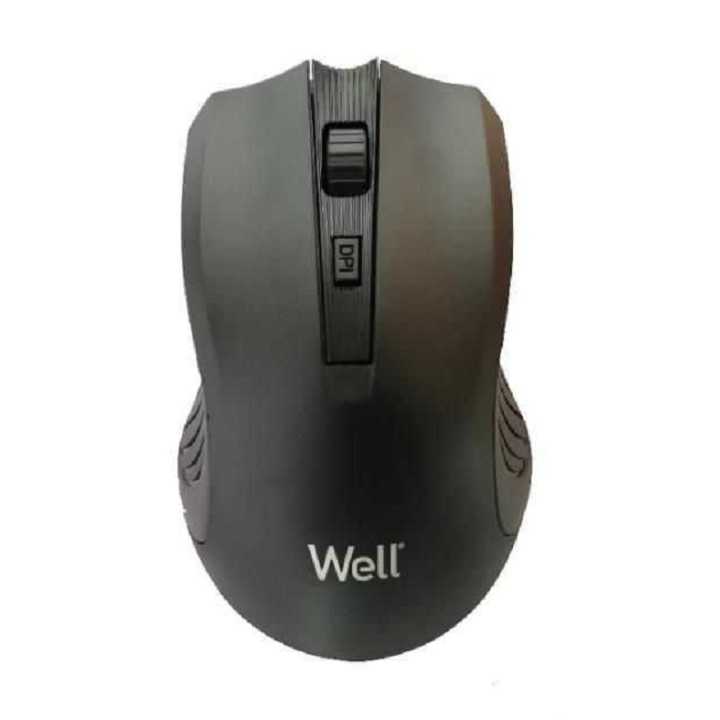 Mouse wireless Well MW103 negru USB