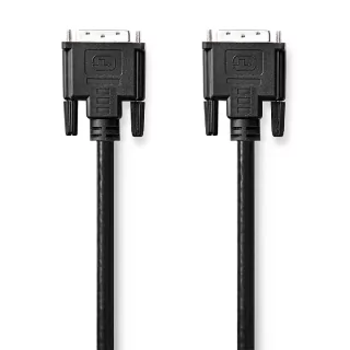 Cablu DVI-D 24+1-Pin tata - DVI-D 24+1-Pin tata 3m negru Nedis